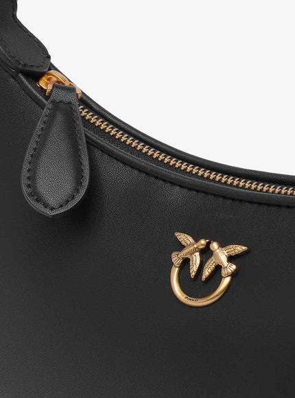 Pinko Half Moon Mini Leather Shoulder Bag