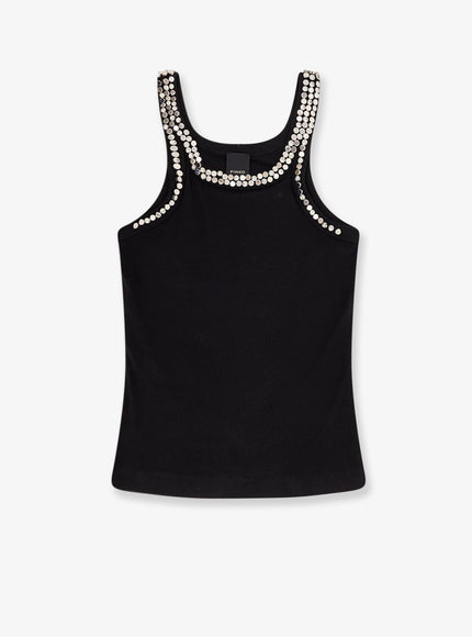 Pinko Coriandoli Cotton Tank Top Nero