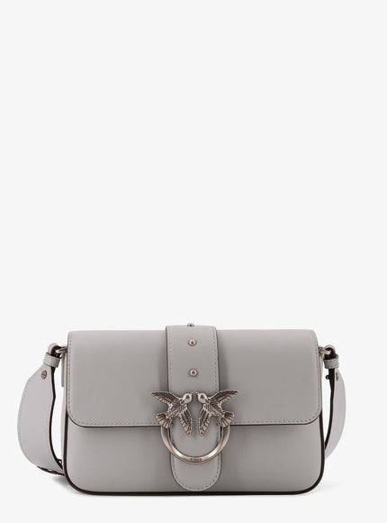 Pinko Mini Love Bag Leather Crossbody Bag Uni Grigio