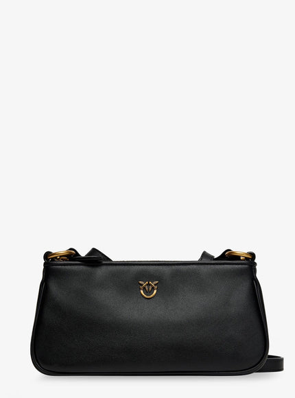 Pinko Mini Half Moon Leather Crossbody Bag Uni Nero