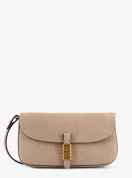 Pinko Saddle Flat Leather Crossbody Bag Uni Marrone