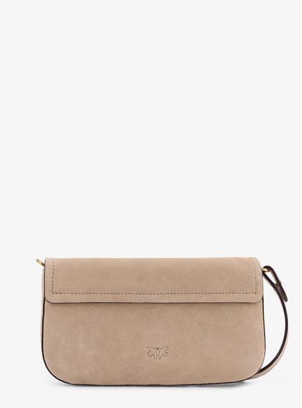 Pinko Saddle Flat Leather Crossbody Bag