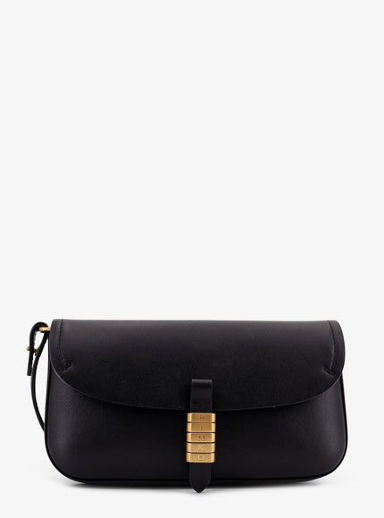 Pinko Saddle Flat Leather Crossbody Bag Uni Nero