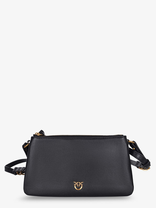 Pinko Baby Love Bag One Slouchy Leather Crossbody Bag Uni Nero