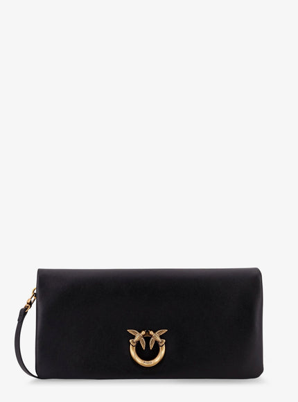 Pinko Click Soft Horizontal Leather Crossbody Bag Uni Nero