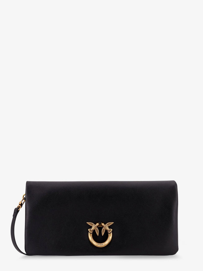 Pinko Click Soft Horizontal Leather Crossbody Bag Uni Nero