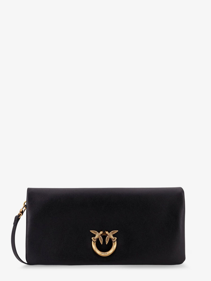 Pinko Click Soft Horizontal Leather Crossbody Bag Uni Nero