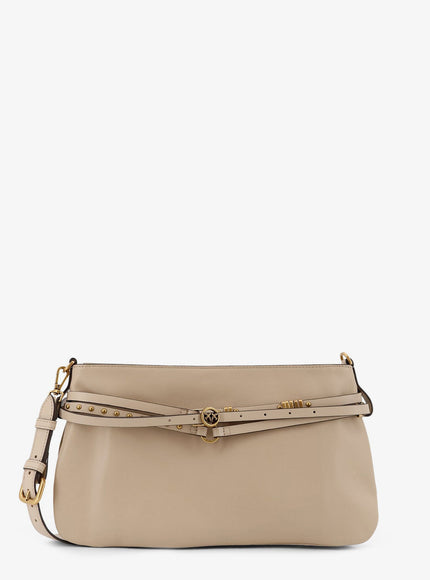 Pinko Leather Belt Bag Crossbody Bag Uni Beige