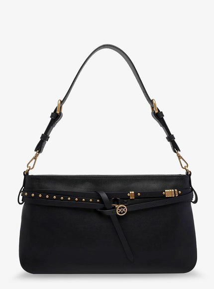 Pinko Leather Belt Bag Crossbody Bag Uni Nero