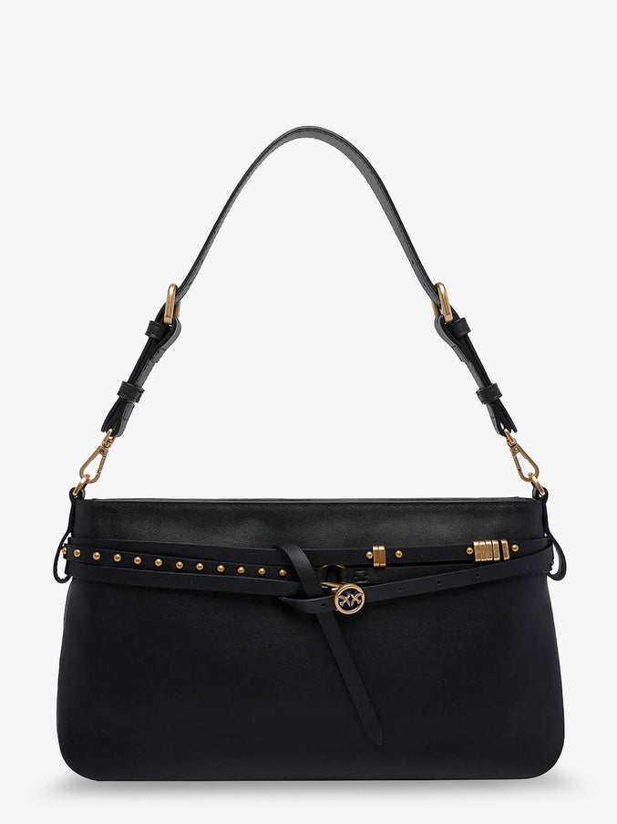 Pinko Leather Belt Bag Crossbody Bag Uni Nero