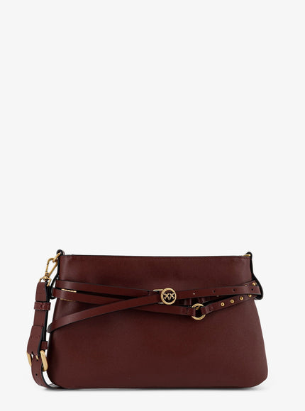 Pinko Leather Belt Bag Crossbody Bag Uni Burgundywine