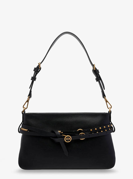 Pinko Leather Belt Bag Crossbody Bag Uni Nero