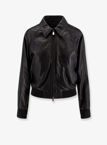 Pinko Barbra Leather Jacket Nero