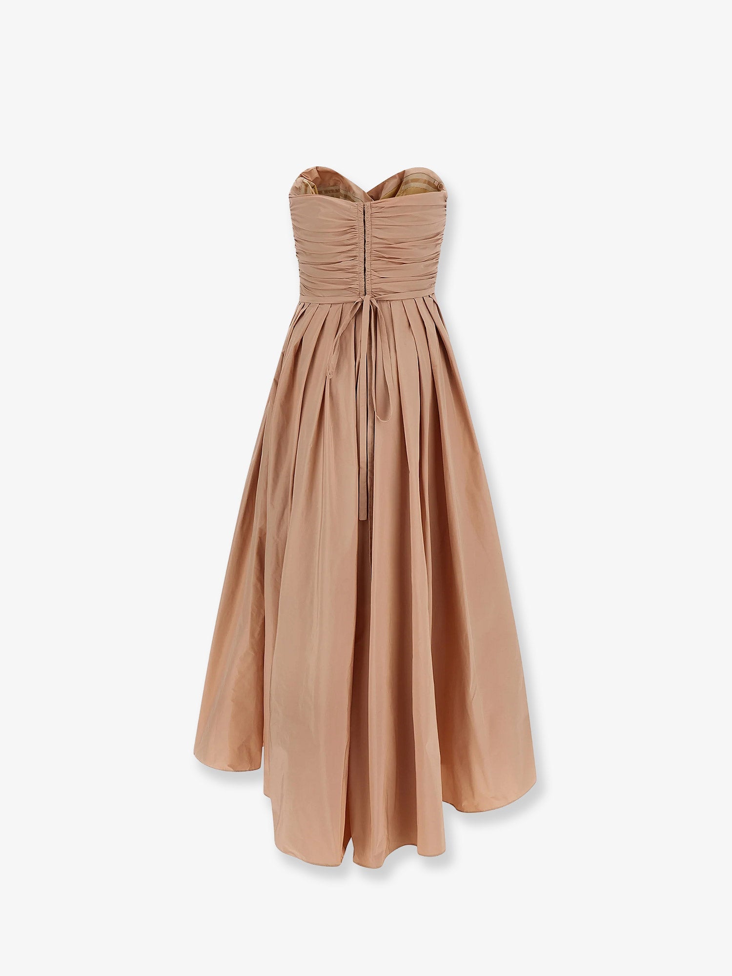pinko taffeta dress Love to see Bianca Guaccero hosting last night's #PrimaFestival wearing # PINKO elegant taffeta dress in a warm mocha brown shade from the Spring  Summer 2025 collection. #PINKOSS25 #Sanremo2025