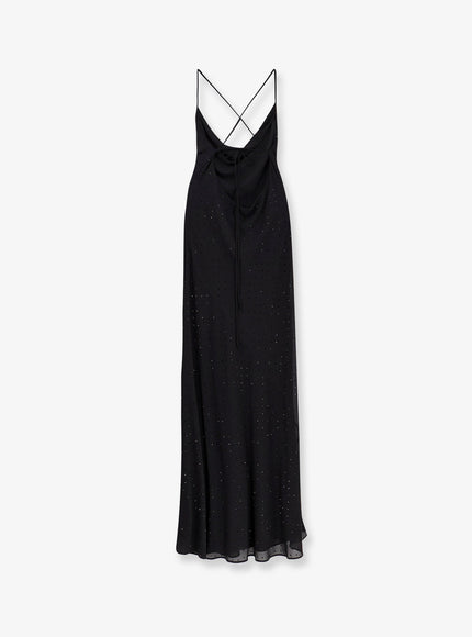 Pinko Farro Long Dress With Rhinestones