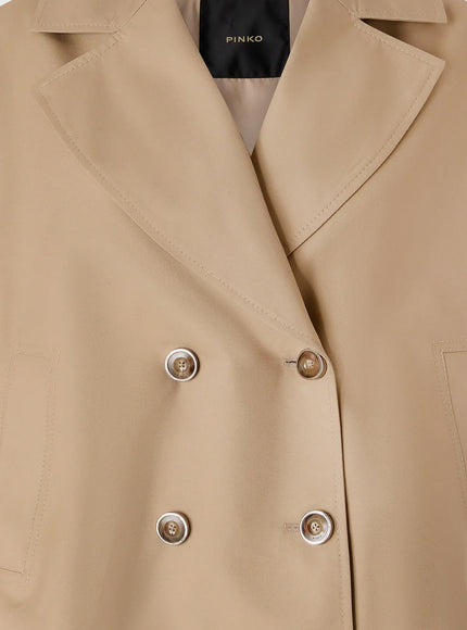Pinko Triscia Balloon Cotton Blend Trench