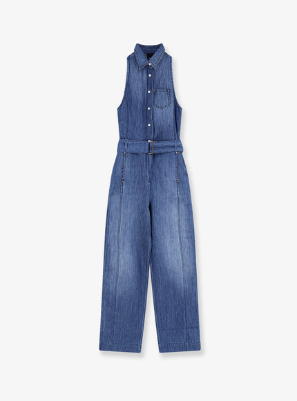 Pinko Visione Light Denim Jumpsuit Lavaggio Rinse