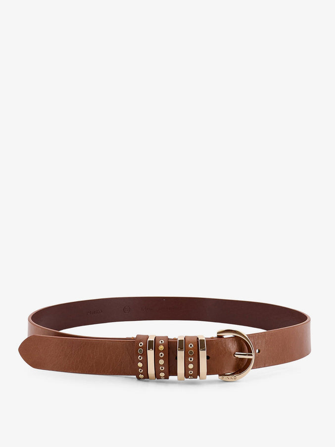 Pinko Leather Belt Marrone