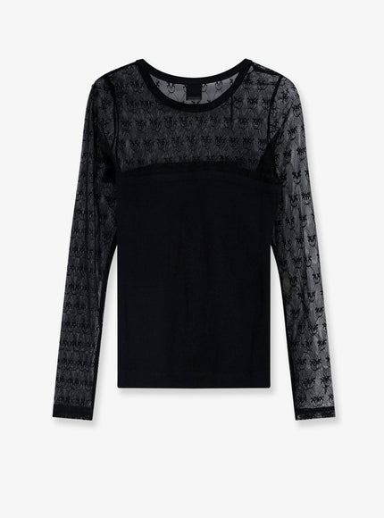 Pinko Love Birds Lace Jersey Sweater