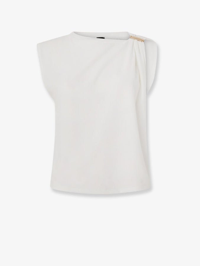 Pinko Stretch Cotton Melody Top Bianco