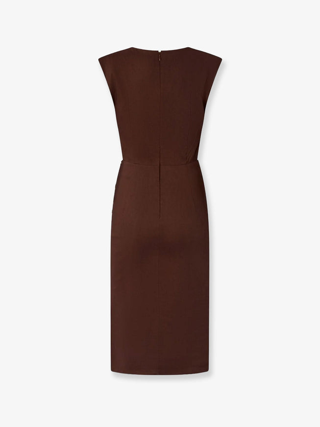 Pinko Alissa Linen And Viscose Dress