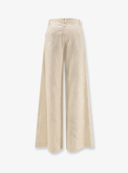 Pinko Ivy Linen Trousers With Embroidery
