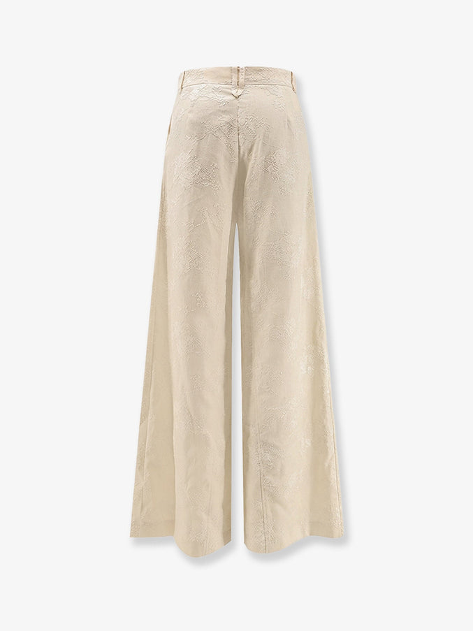 Pinko Ivy Linen Trousers With Embroidery