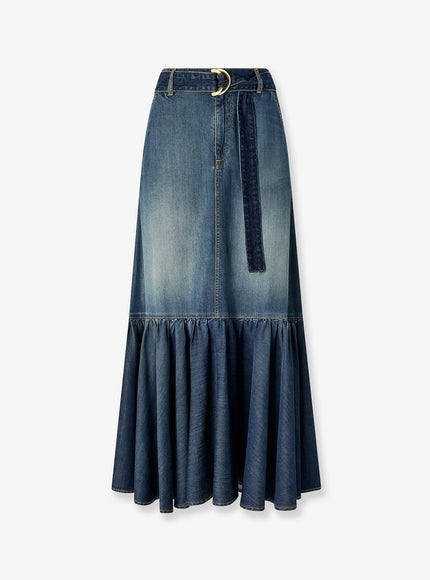 Pinko Guardian Denim Skirt Lavaggio Medio