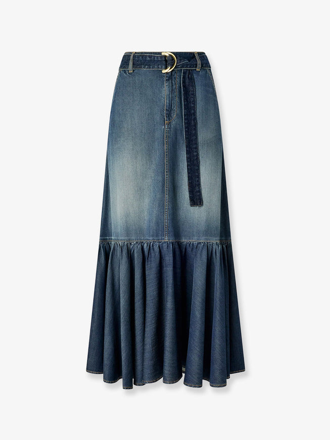 Pinko Guardian Denim Skirt Lavaggio Medio