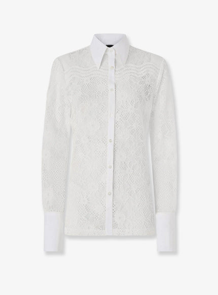 Pinko Coline Lace Shirt Bianco