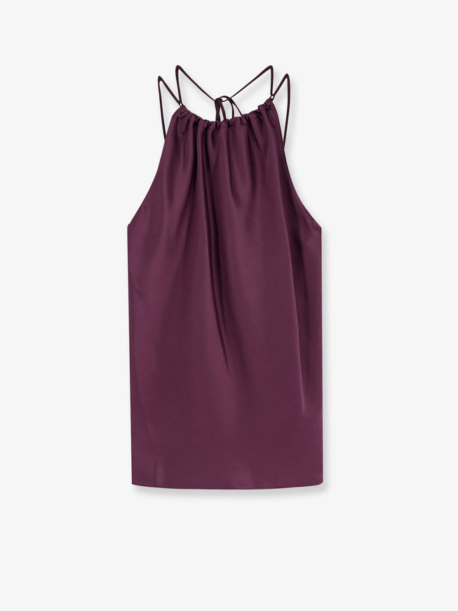 Pinko Carota Satin Top Bordeaux