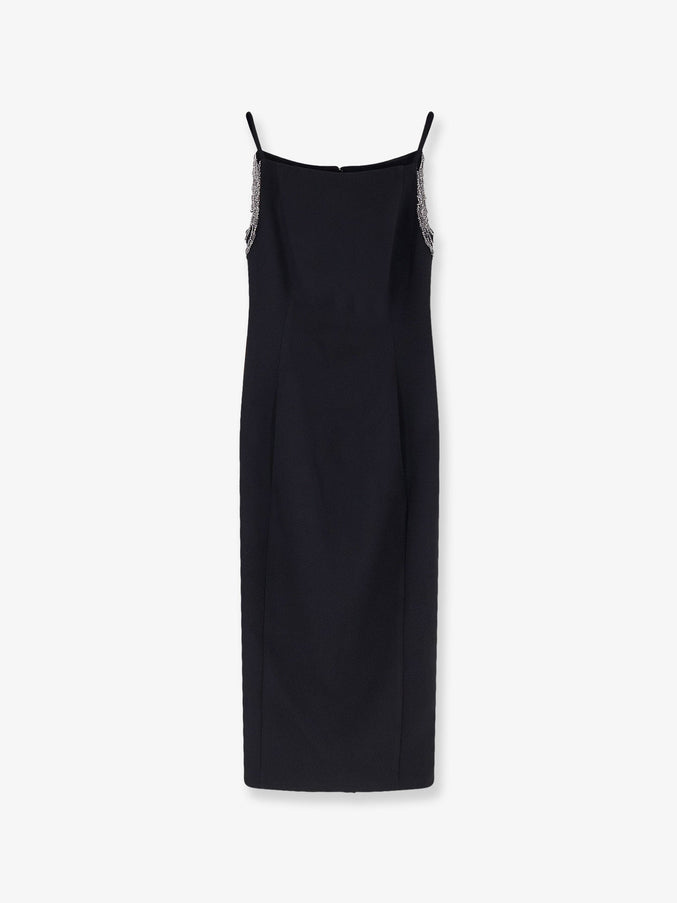 Pinko Bergamotto Dress With Jewel Details Nero