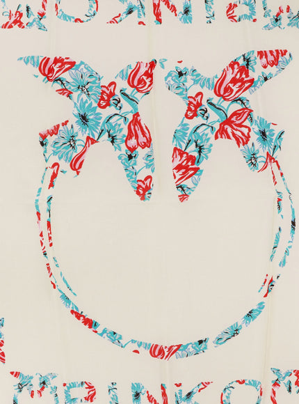 Pinko Limbo Silk And Viscose Blend Foulard With Multicolor Print