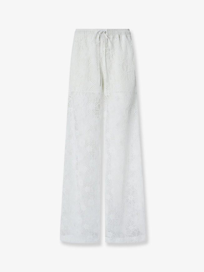 Pinko Laurie Lace Trousers Bianco