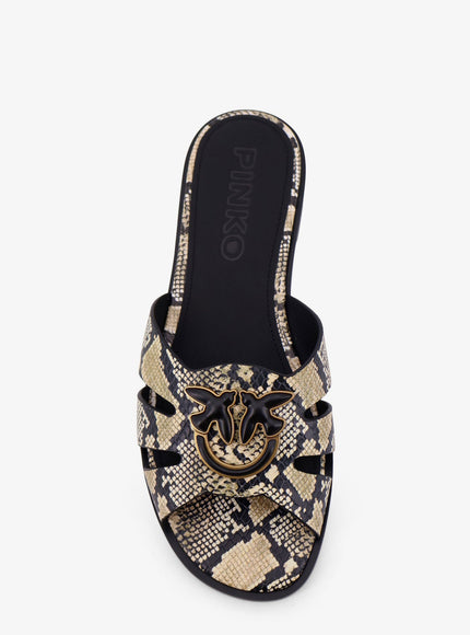 Pinko Milly Low Leather Sandals