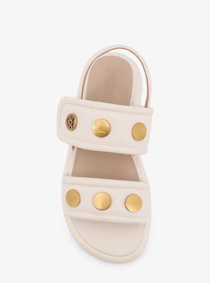 Pinko Fiona Low Leather Sandals
