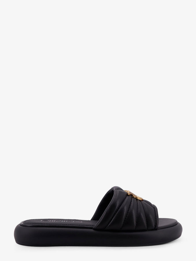 Pinko Fiona Low Leather Sandals Nero