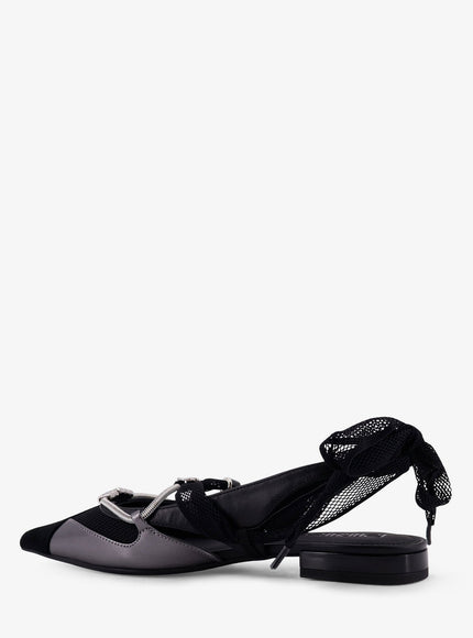 Pinko Gianira Leather Ballerinas With Suede Inserts