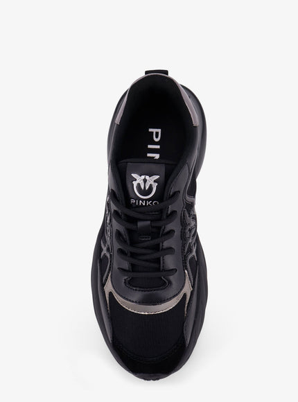 Pinko Ariel 33 Leather Sneakers With Nylon Inserts