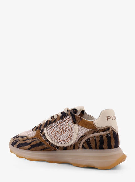 Pinko Zoe Suede Sneakers With Mesh Inserts