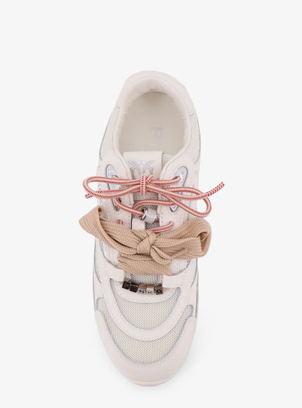 Pinko Yulia Mesh Sneakers With Leather Inserts