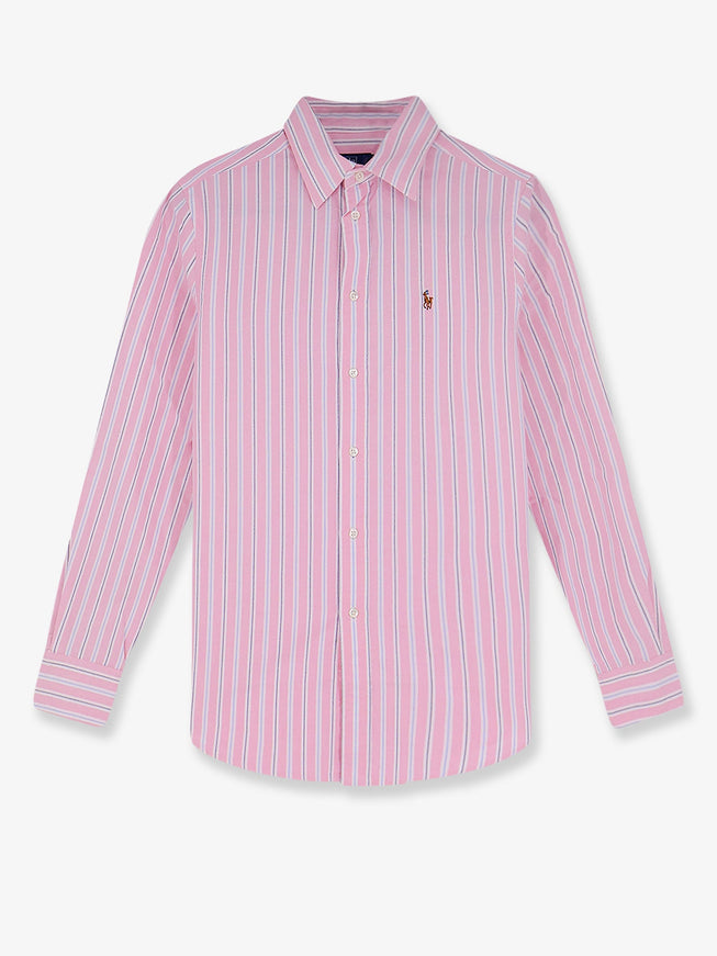Polo Ralph Lauren Striped Cotton Shirt Pinkbluemulti