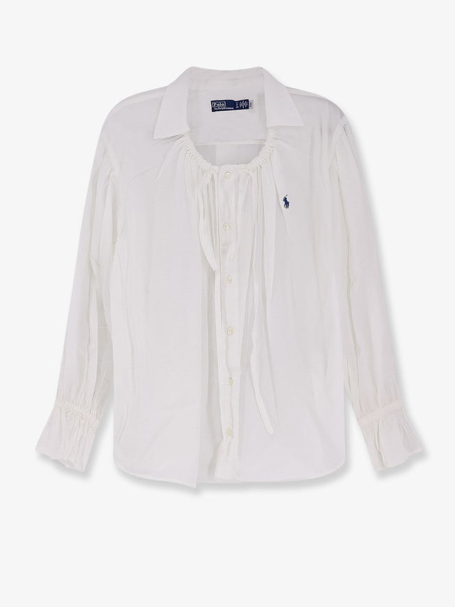 Polo Ralph Lauren Cotton Shirt With Drawstring Detail White