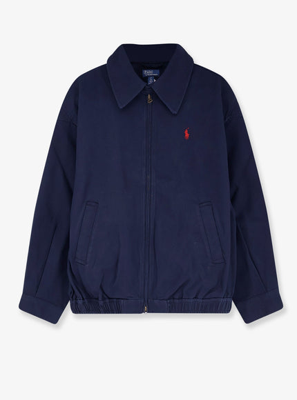 Polo Ralph Lauren Blue Denim Jacket With Embroidered Logo On The Front Laurennavy