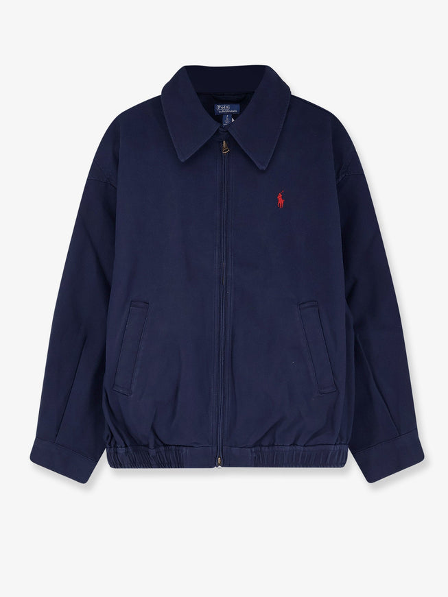 Polo Ralph Lauren Blue Denim Jacket With Embroidered Logo On The Front Laurennavy