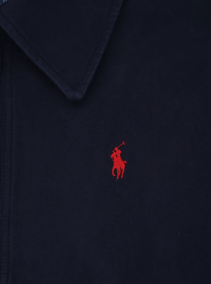 Polo Ralph Lauren Blue Denim Jacket With Embroidered Logo On The Front