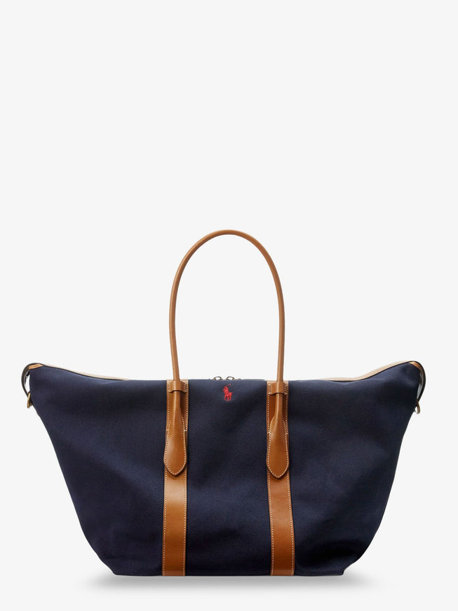 Polo Ralph Lauren Canvas Shoulder Bag With Embroidered Logo Uni Navycyuoio