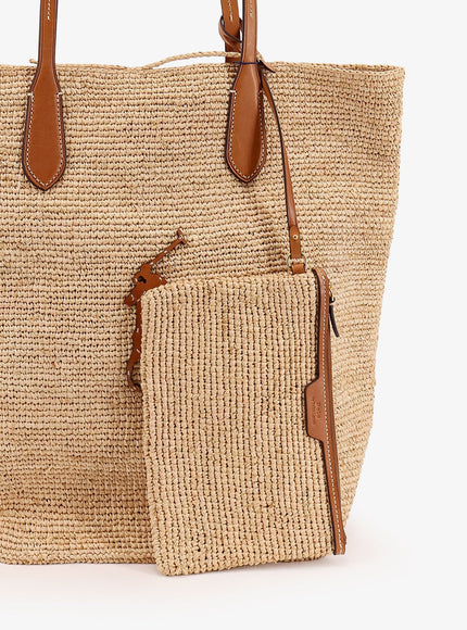 Polo Ralph Lauren Leather Shoulder Bag With Logo On The Front