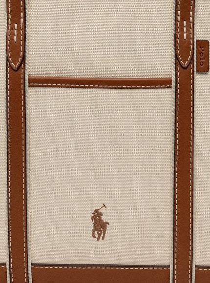 Polo Ralph Lauren Canvas Shoulder Bag With Embroidered Logo On The Front