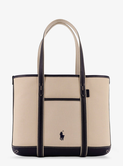 Polo Ralph Lauren Canvas Shoulder Bag With Embroidered Logo On The Front Uni Ecrunavy